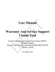 WSSCT User Manual - Marine Corps Systems Command
