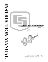 CNR1 Net Radiometer - Campbell Scientific