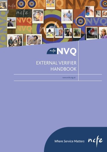 NEW1181 NVQ External Verifier Handbook - NCFE