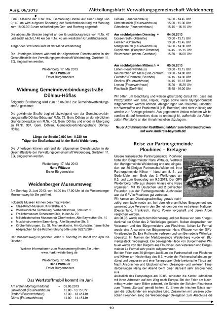 Ausgabe 06/2013 - Weidenberg