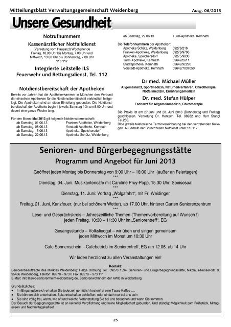 Ausgabe 06/2013 - Weidenberg