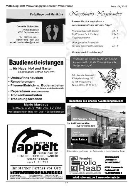 Ausgabe 06/2013 - Weidenberg