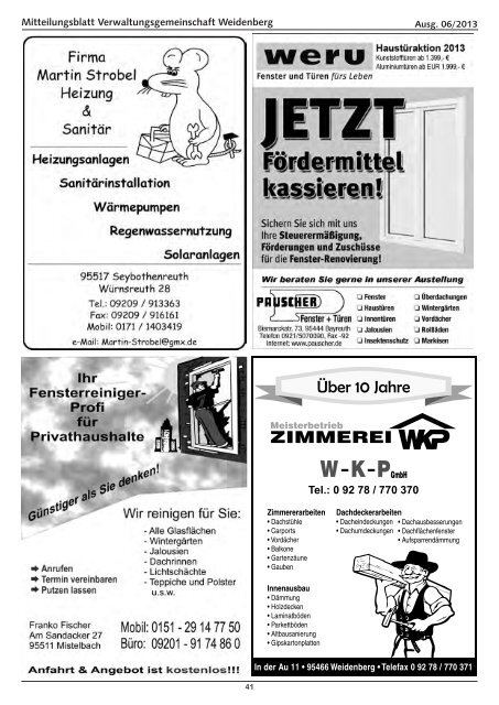 Ausgabe 06/2013 - Weidenberg