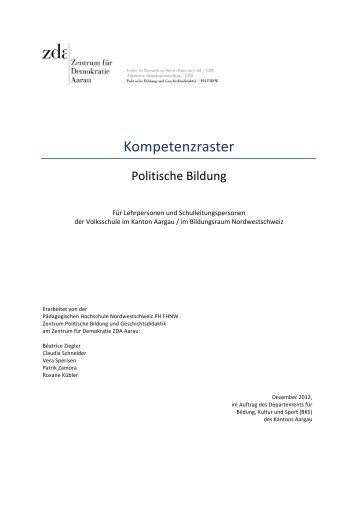 Kompetenzraster - Politische Bildung