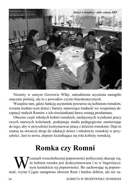 KOBIETA W ÅRODOWISKU ROMSKIM - ZwiÄzek RomÃ³w Polskich ...