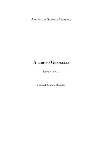 Archivio Grasselli - Istituto Centrale per gli Archivi