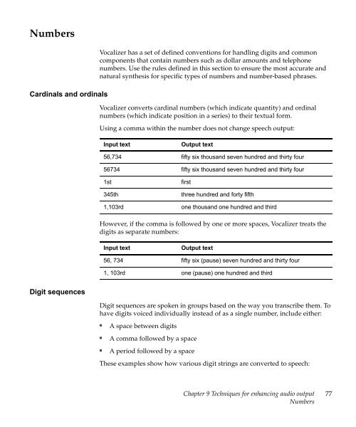 Nuance Vocalizer Developer's Guide - Avaya Support