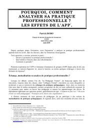 Pourquoi, comment analyser sa pratique professionnelle