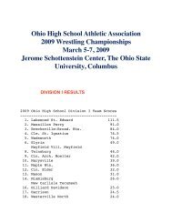 Division 1 State Championship Results - Randy's Wrestling Site