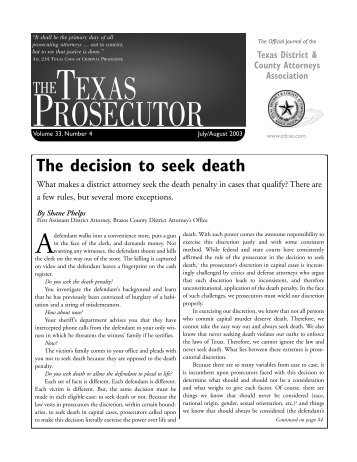 PROSECUTOR - Texas District & County Attorneys Association