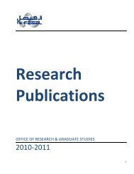 Research Publications - Alfaisal University