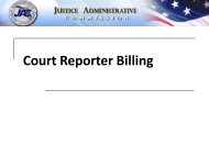 Court Reporter Billing - Justice Administrative Commission