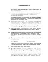 TERMS AND CONDITIONS SUBMISSION OF TENDERS ... - SFCI