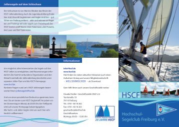 HSCF-Flyer (PDF) - Hochschul-Segelclub Freiburg eV