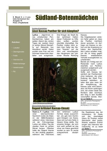 16. Ausgabe - Oase der Vier Palmen