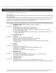 THE HAMILTON RATING SCALE FOR DEPRESSION