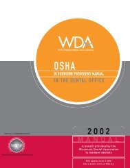 Download the OSHA manual - Wisconsin Dental Association