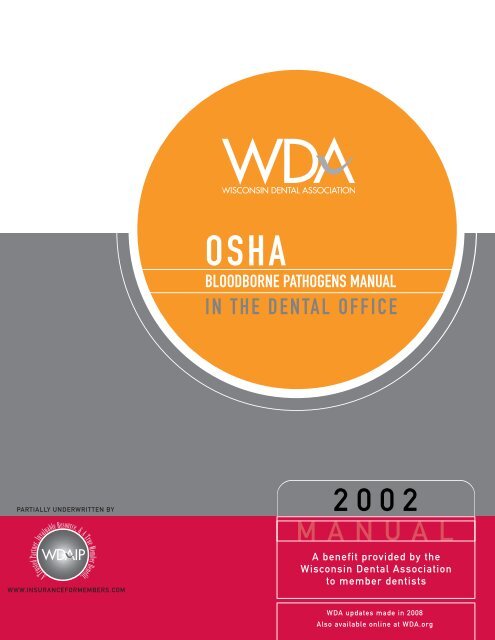 Download the OSHA manual - Wisconsin Dental Association