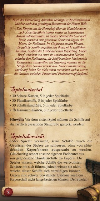 Unter schwarzer Flagge Spielregel - Heidelberger Spieleverlag