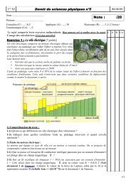 Le Devoir nÂ°5 physique et chimie