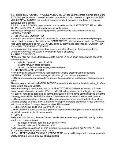 APVE â CONVENZIONI VIGENTI - Maggio 2011 - associazione ...