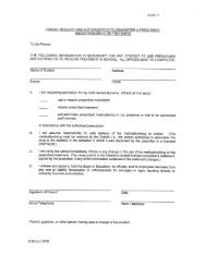 prescription release form - Clark-Shawnee Local School District