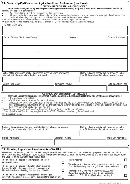 Application form - Planning Portal