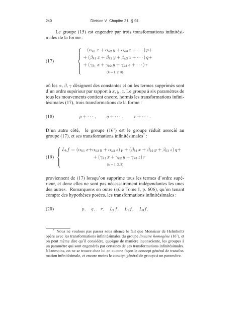 Sophus Lie, Friedrich Engel et le problÃ¨me de Riemann ... - DMA - Ens