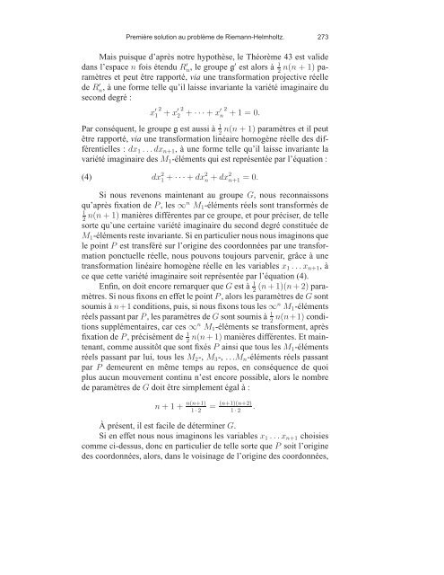 Sophus Lie, Friedrich Engel et le problÃ¨me de Riemann ... - DMA - Ens