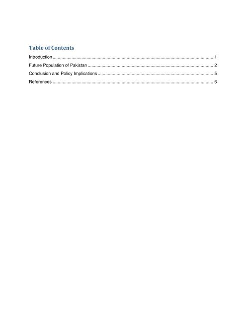 Past, Present and Future 1Muhammad Asif Wazir Policy Brief # 35