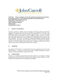 Flextime Policy - John Carroll University