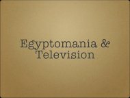 Egyptomania Television - MSU Dept of History
