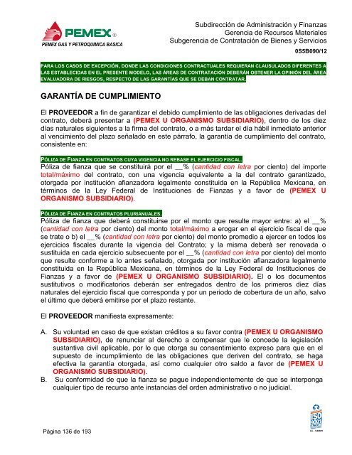 bases de licitación pública nacional - Pemex Gas y Petroquímica ...