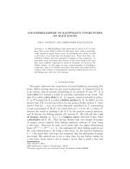 COUNTEREXAMPLES TO KAUFFMAN'S CONJECTURES ON ...