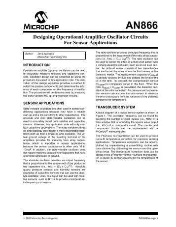 Designing Operational Amplifier Oscillator Circuits for ... - Microchip