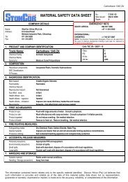 MATERIAL SAFETY DATA SHEET - StonCor Africa