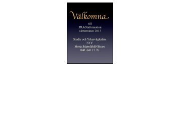 PRAOINFORMATION fÃ¶r fÃ¶rÃ¤ldrar 2013.pdf - Lomma kommun