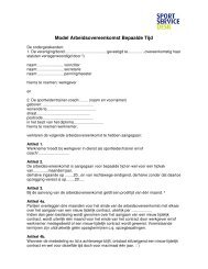 Model Arbeidsovereenkomst Bepaalde Tijd - SportServiceDesk