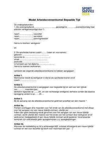 Artikel 4.3 Arbeidsovereenkomst voor bepaalde tijd  CBWMitex