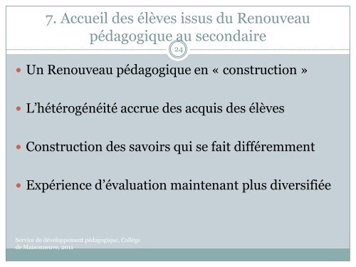 L'évaluation diagnostique - Accueil Service de développement ...