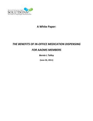 A White Paper - American Association of Oral and Maxillofacial ...