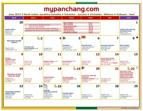 Women's Education 2013 Hindu Calendar - myPanchang.com