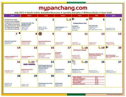 Women's Education 2013 Hindu Calendar - myPanchang.com