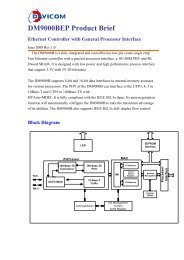 DM9000BEP Product Brief - Davicom Semiconductor Inc.