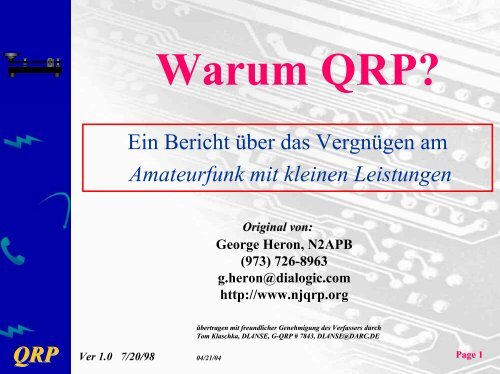 What is "QRP?"