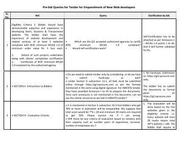 Clarifications of queries