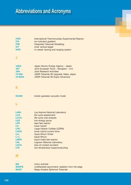 Fusion Programme - ENEA - Fusione