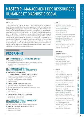 MASTER 2- ManageMent des RessouRces HuMaines et ... - Celsa