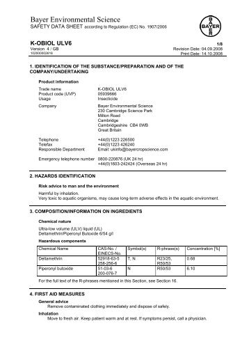 Bayer Environmental Science - Lodi UK's