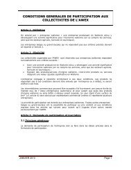 CONDITIONS GENERALES DE PARTICIPATION AUX ... - Awex